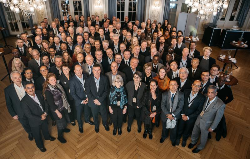 Foto: Die Teilnehmenden der Jahreskonferenz 2020 der Global Alliance for Banking on Values in Bern. Fotograf: Jean-Christophe Dupasquier