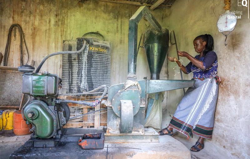 Mary Malelu in ihrer Ugali-Mühle